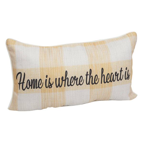 Home Is Where The Heart Is Decorative Pillow - 14x24 - image 