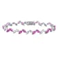 Sophia B 9 1/2ctw. Created Pink Sapphire Bracelet - image 1