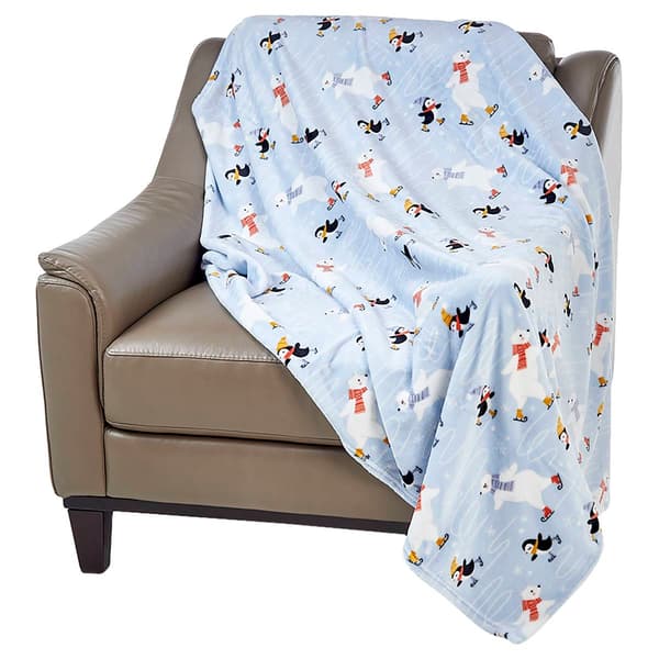 Ashley Cooper&#8482; Penguin & Bear Plush Throw