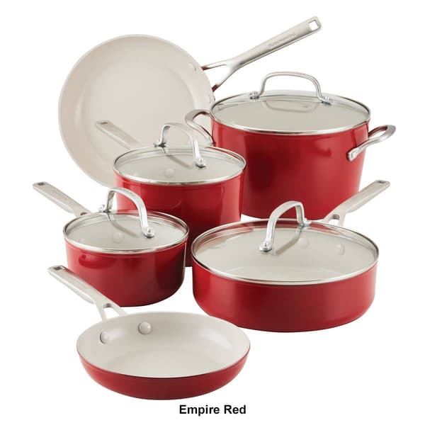 KitchenAid&#174; 10pc. Hard Anodized Ceramic Nonstick Pots & Pans Set