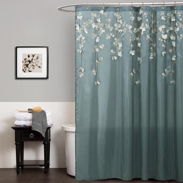 Lush Decor&#40;R&#41; Flower Drops Shower Curtain - image 