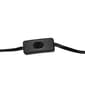 Simple Designs Black Stick Lamp w/White Fabric Drum Shade - image 5