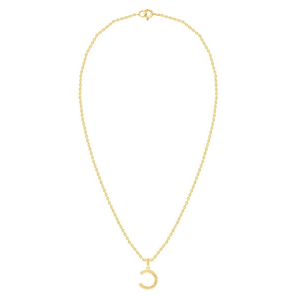 Nova Star® Gold-Plated Lab-Grown Diamond Initial C Pendant