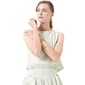 Womens MNK Seersucker Stripe Embroidered Hem Blouse - image 2