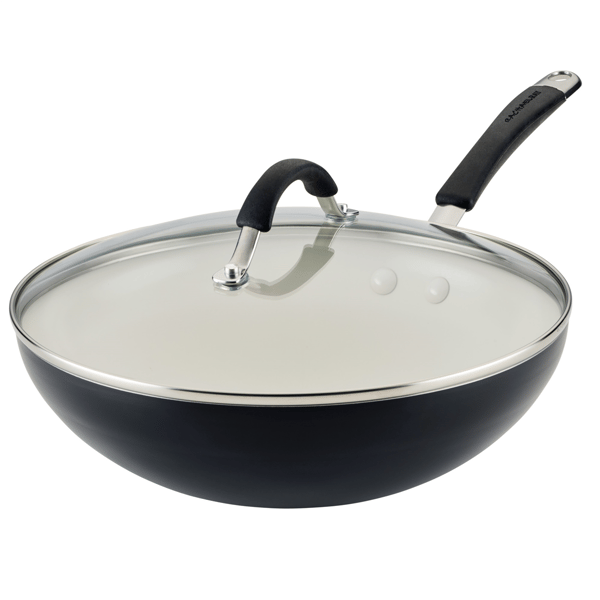 Rachael Ray Cucina Ceramic 11in. Nonstick Stir Fry Pan with Lid - image 