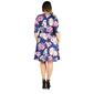 Plus Size 24/7 Comfort Apparel Knee Length Floral A-Line Dress - image 2