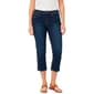 Petite Bleu Denim 5 Pocket Denim Capris with Side Slit - image 1