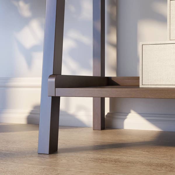 New Ridge Home Goods Dunnsville Wood 3-Shelf Ladder Bookshelf