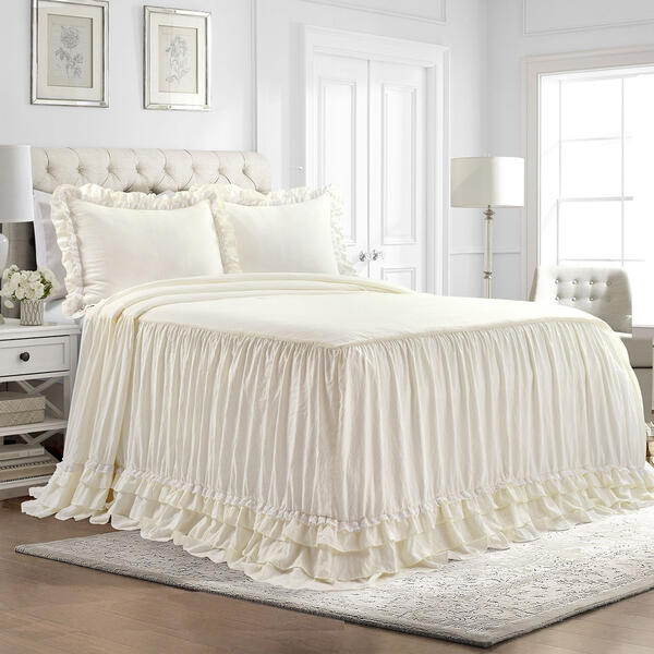 Lush Decor(R) Ella Shabby Chic Ruffle Lace Bedspread Set - image 