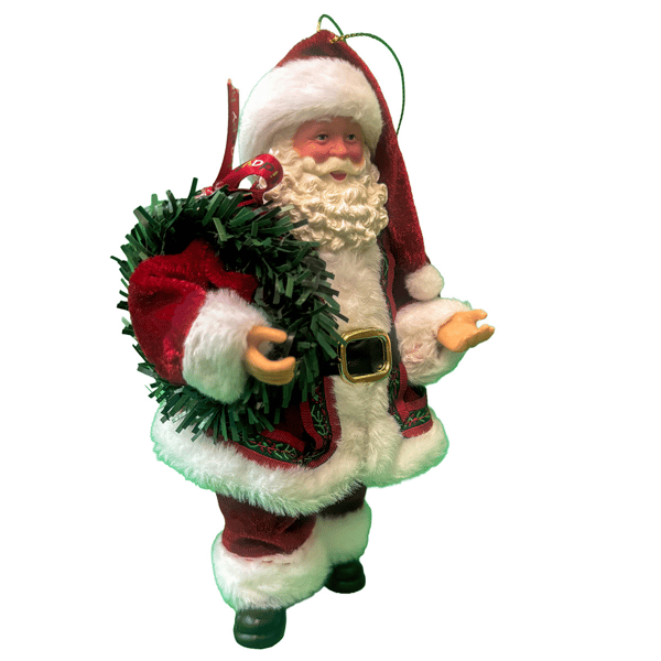 Santa''s Workshop 7in. Traditional Santa Ornament