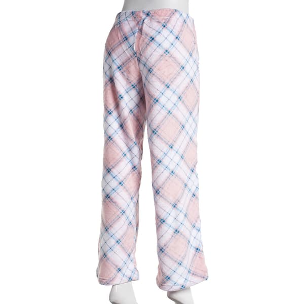 Womens MUK LUKS&#174; Plaid Plush Pajama Pants - Pink