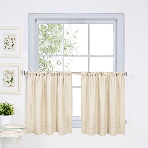 Elrene Cameron Kitchen Curtains - Ivory - image 