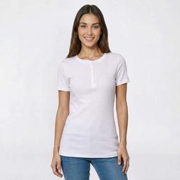 Womens Architect® Short Sleeve Ribbed Henley Tee