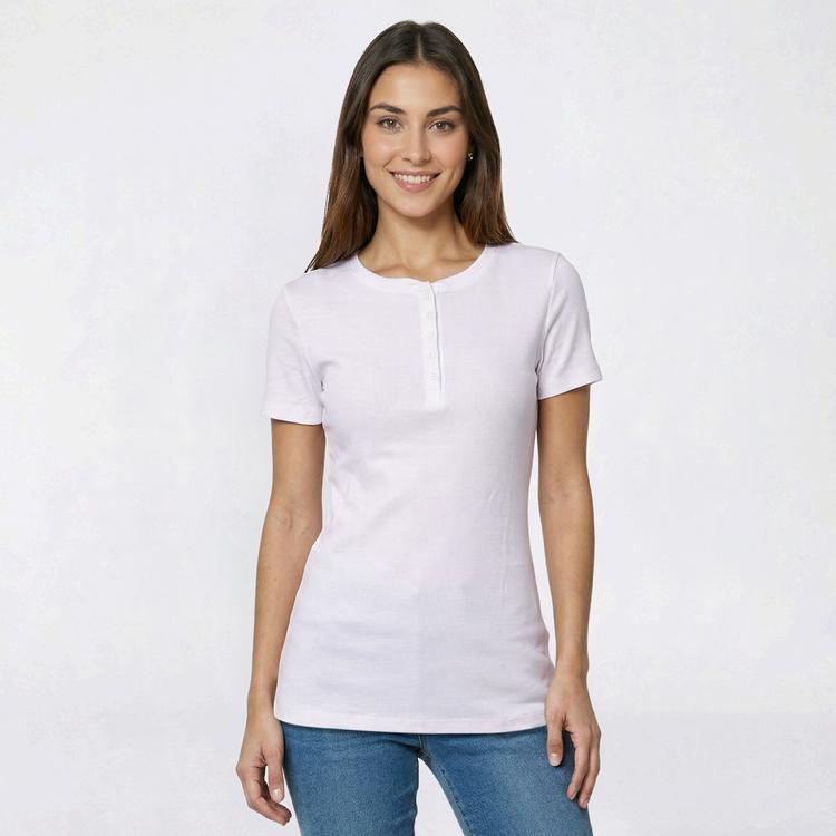 Womens Architect® Short Sleeve Ribbed Henley Tee