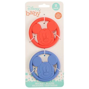 Disney 2pk. Mickey Silicone Teethers - Boscov's
