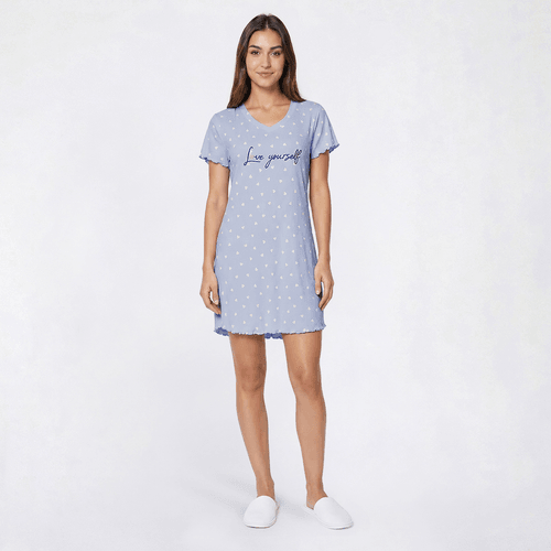 Womens Laura Ashley(R) Love Yourself Hearts Sleepshirt - image 