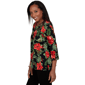 Womens Alfred Dunner Classics 3/4 Sleeve Poinsettia Blouse - image 4