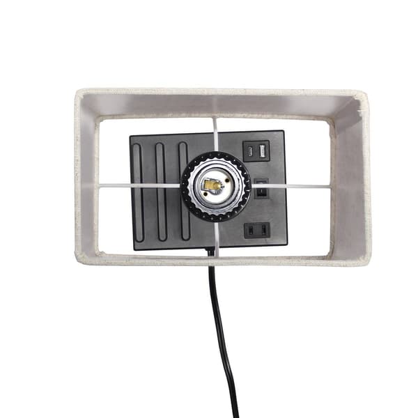 Simple Designs Modern Rectangular Multi-Use Light Table Lamp