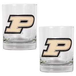 NCAA Purdue Boilermakers 2pc. Rocks Glass Set