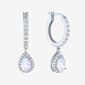 Gemstone Classics(tm) Lab Created Opal & Sapphire Hoop Earrings - image 1