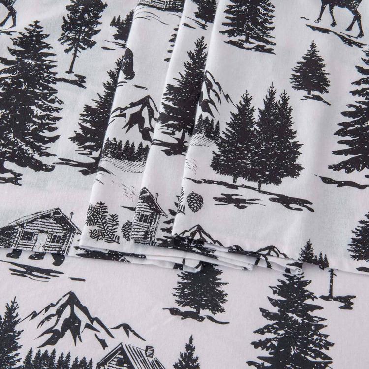 Freshfolds Premium Cotton Flannel December Frost 4pc. Sheet Set