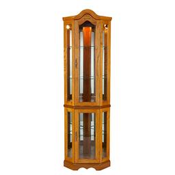 Southern Enterprises Lighted Corner Curio Cabinet
