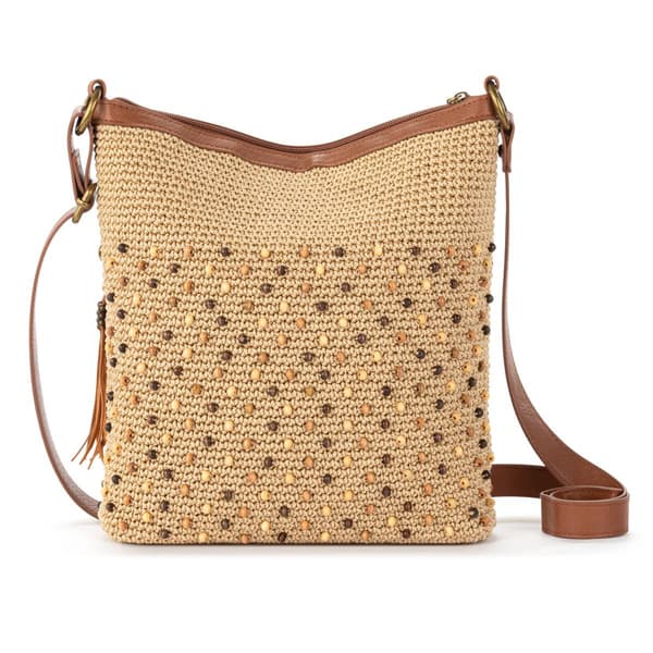 The Sak Lucia Crochet Crossbody - Bamboo Neutral Beads