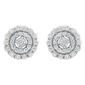 Diamond Classics&#40;tm&#41; Sterling Silver Double Halo Stud Earrings - image 1