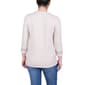 Womens NY Collection 3/4 Sleeve Split Neck Crochet Trim Blouse - image 8