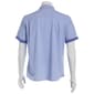 Mens Campia Short Sleeve Poly Spandex Button Down Shirt - Blue - image 3