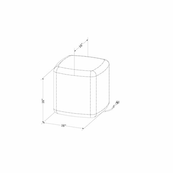 South Shore Sweedi White Lighted Cube Nightstand