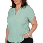 Plus Size Emaline Verde Grove II Short Sleeve Textured Blouse - image 4