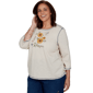 Plus Size Alfred Dunner Tuscany Sunflower Embroidered Blouse - image 3