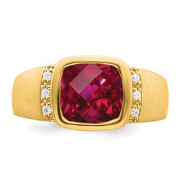 Mens Gentlemen’s Classics™ 14kt. Gold 5ctw. Created Ruby Ring
