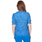 Womens Emaline Sapphire Serenade I Elbow Sleeve Dot Blouse - image 2