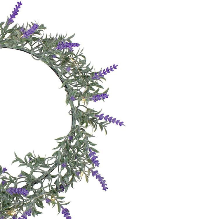 Northlight Seasonal Pre-Lit Lavender Spring Wreath