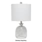 Lalia Home Smokey Grey Hammered Glass Jar/Linen Shade Table Lamp - image 9
