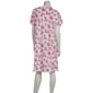 Womens Elegant Dreams Short Sleeve Crochet Lace Brushed Nightgown - image 3