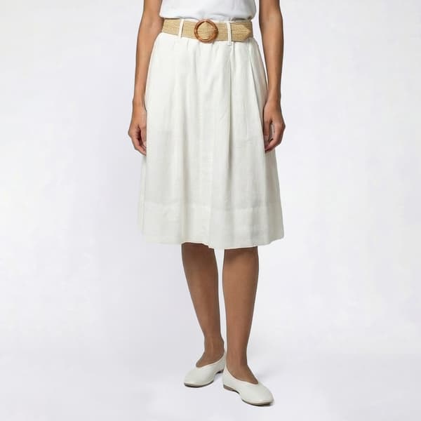 Womens Draper James Poplin Midi Skirt with Belt