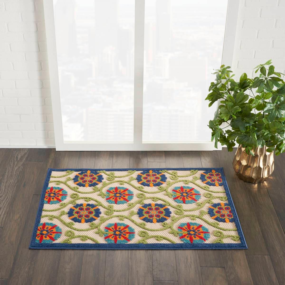 Nourison Aloha Vines Contemporary Indoor/Outdoor Area Rug