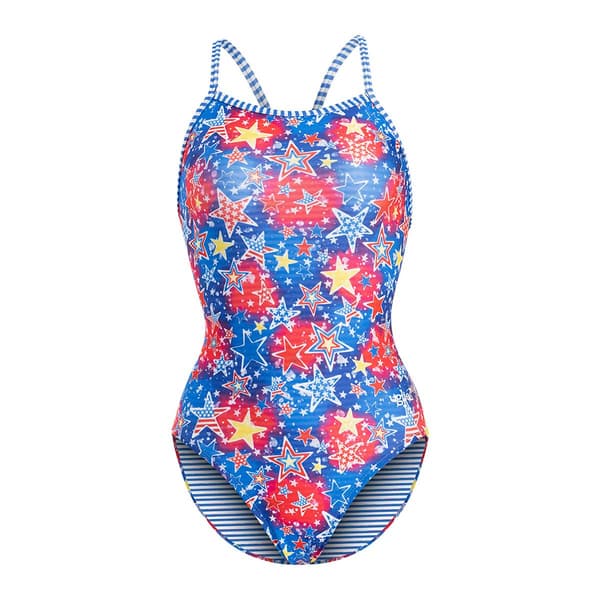 Womens Dolfin&#174; Uglies V-Back Celebrate One Piece Swimsuit