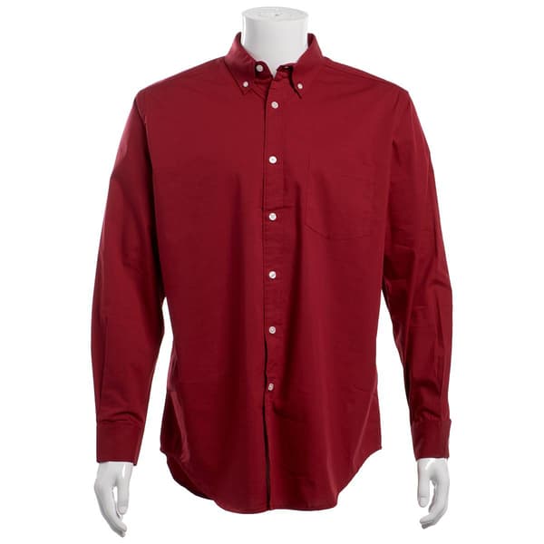 Mens Preswick & Moore(R) Long Sleeve Dress Shirt - Red Dahlia