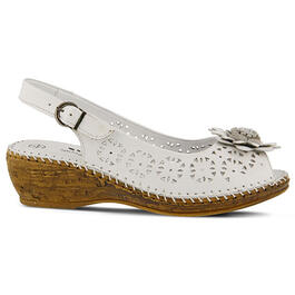 Womens Spring Step Belford Slingback Sandals &#8211; White