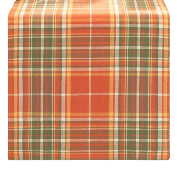 Threadmade Hawley Plaid Harvest Cotton Table Runner - image 