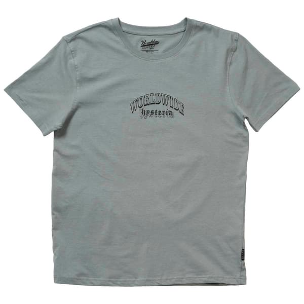 Young Mens Brooklyn Cloth(R) Worldwide Hysteria Graphic Tee - Grey - image 