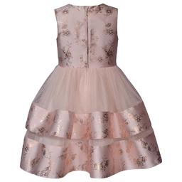 Girls (4-6x) Bonnie Jean Floral Foiled Bodice Double Skirt Dress