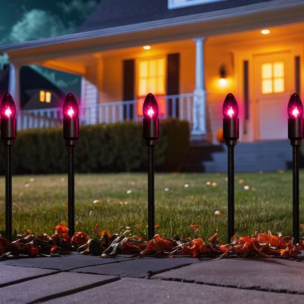 Northlight Seasonal 10ct. Purple Bulb Halloween Pathway Markers
