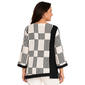 Womens Ali Miles 3/4 Sleeve Stripe Checker Blouse - image 2