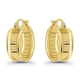 Designs by FMC Textured & Polish Design Click-Top Hoop Earrings