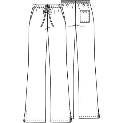 Petite Cherokee Work Wear Flare Pants - White